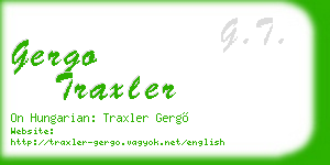 gergo traxler business card